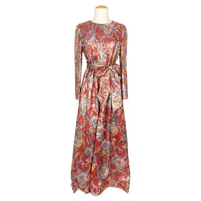 Pre-owned Dior Lamé Dress 1970's In Pink