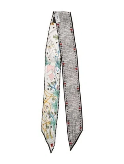 Pre-owned Dior L'amoureux Silk Scarf In Multi
