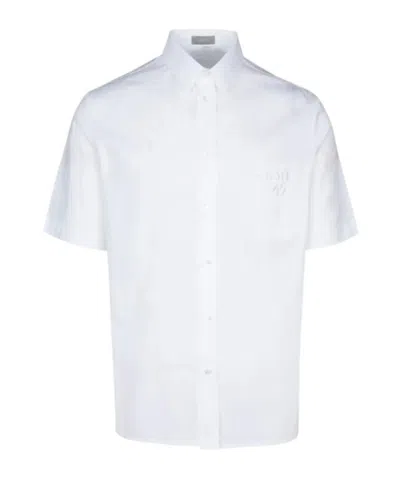 Dior Lapel Button Shirt In White
