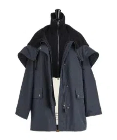 Dior Lapel Long Sleeve Coat In Black
