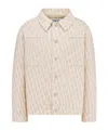 Dior Lapel Long-sleeved Jacket In Nude