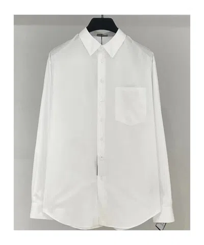 Dior Lapel Long-sleeved Shirt In White