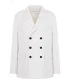 Dior Lapel Long-sleeved Suit Coat In White