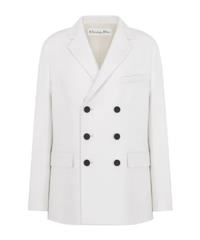Dior Lapel Long-sleeved Suit Coat In White