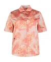 Dior Lapel Short-sleeved Shirt In Pink