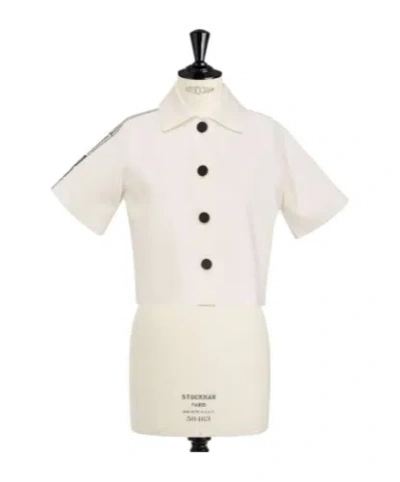 Dior Lapel Short-sleeved Shirt In White