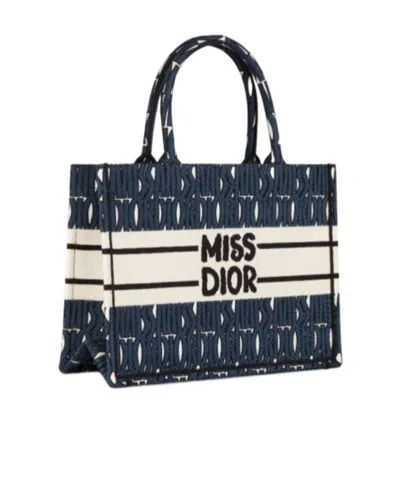 Dior Large Book Tote Logo Tote Handbag In Black