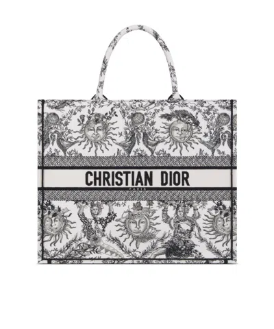 Dior Large Book Tote Shoulder Bag In Gray