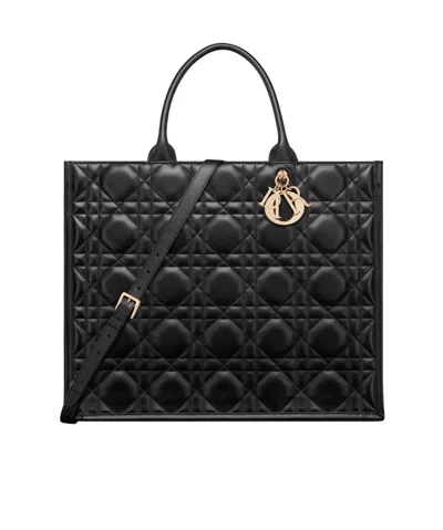 Dior Large  Book Tote In Black