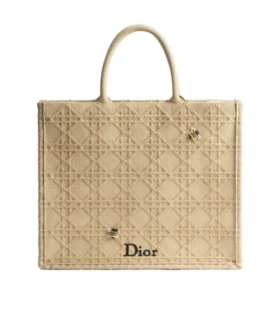 Dior Large  Book Tote In Neutral