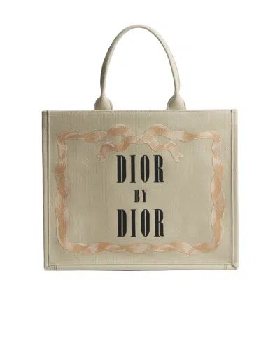 Dior Large  Book Tote In Sand