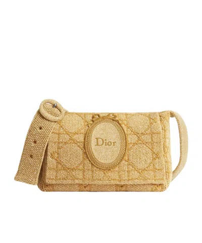 Dior Large  Médaillon Messenger Flap Bag In Nude