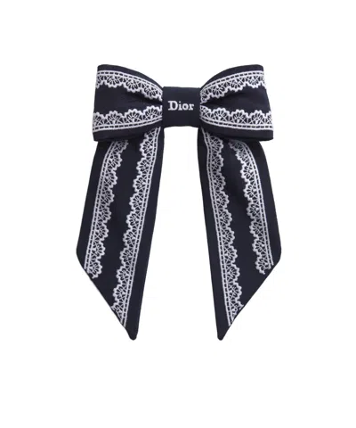 Dior Large  Twist Bow In Black