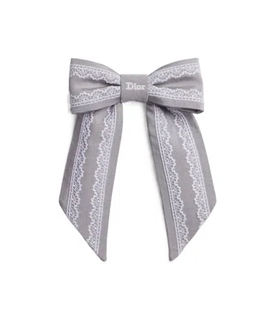 Dior Large  Twist Bow In Gray