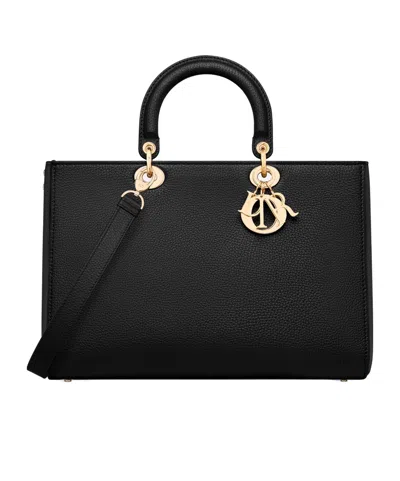 Dior Large Lady D-sire Shoulder Bag In Black
