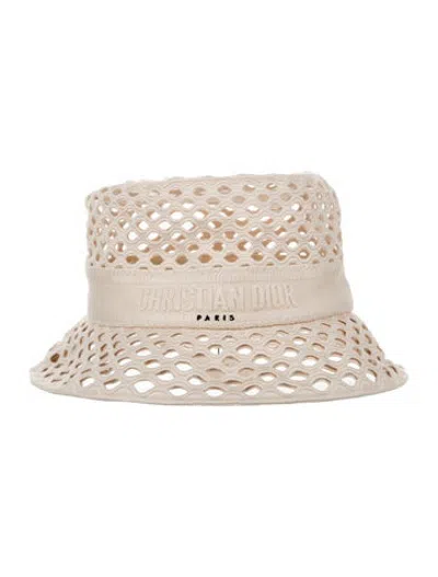Pre-owned Dior Lasercut Bucket Hat In Neutrals