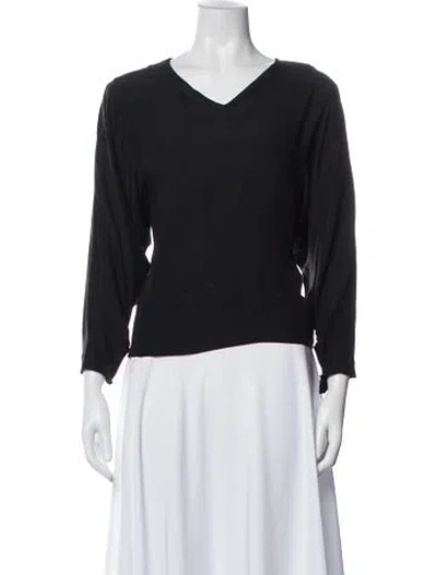 Pre-owned Dior Late 1970's - Early 1980's Tricots Et Coordonnées Top In Black