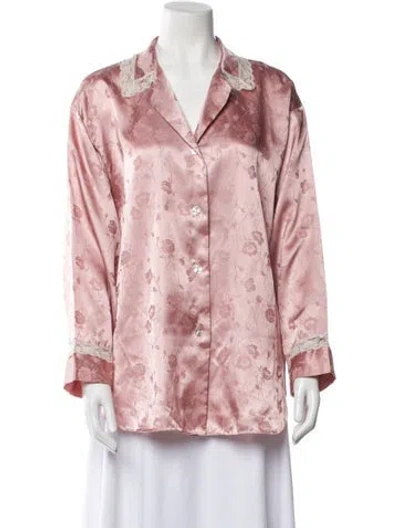 Pre-owned Dior Late 1980's - Early 1990's Floral Print Pajamas In Pink