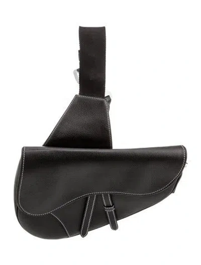 Pre-owned Dior Leather Backpack In Black