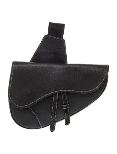 Pre-owned Dior Leather Backpack In Black