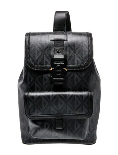 Pre-owned Dior Leather Backpack In Black