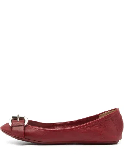 Pre-owned Dior Leather Ballet Flats