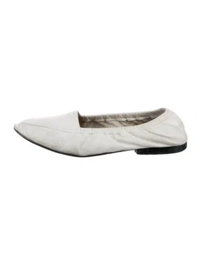 Pre-owned Dior Leather Ballet Flats In White