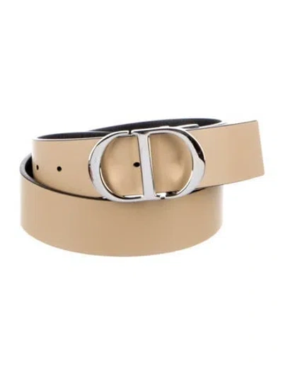 Pre-owned Dior Leather Belt In Black