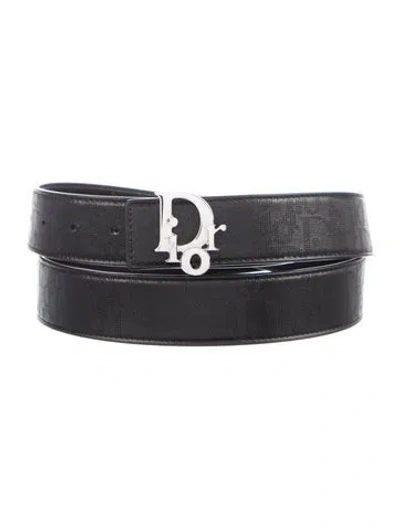 Pre-owned Dior Leather Belt In Black