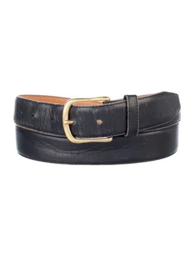 Pre-owned Dior Leather Belt In Black