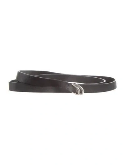 Pre-owned Dior Leather Belt In Black