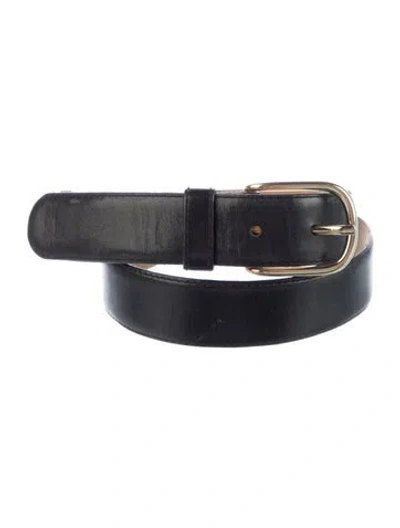 Pre-owned Dior Leather Belt In Black