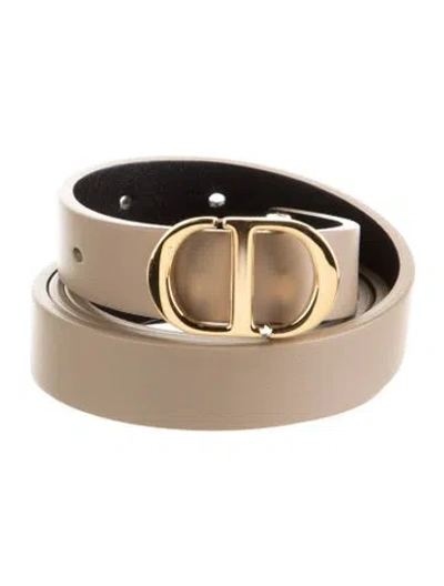 Pre-owned Dior Leather Belt In Black/neutrals
