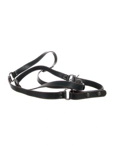 Pre-owned Dior Leather Belt In Blue