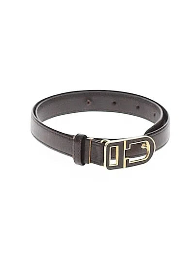 Pre-owned Dior Leather Belt In Brown