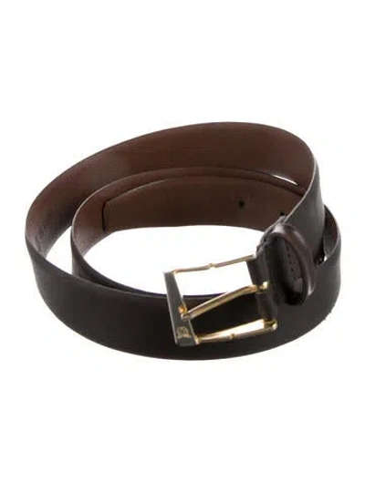 Pre-owned Dior Leather Belt In Brown