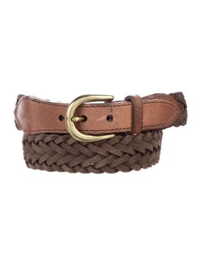 Pre-owned Dior Leather Belt In Brown