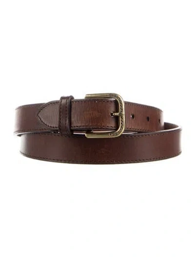 Pre-owned Dior Leather Belt In Brown