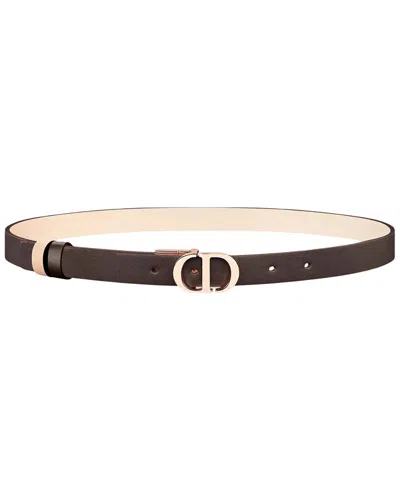 Dior Signature Belt Reversible Design Adjustable Length In Brown