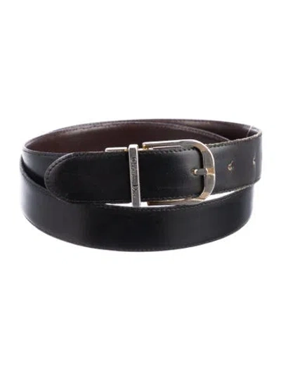 Pre-owned Dior Leather Belt Kit In Black