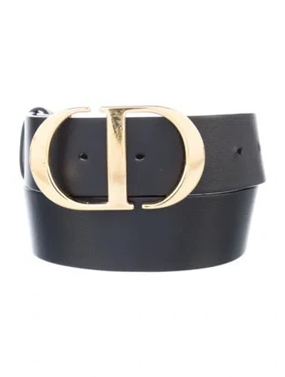 Pre-owned Dior Leather Belt Kit In Black