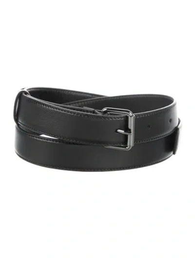 Pre-owned Dior Leather Belt Kit In Black