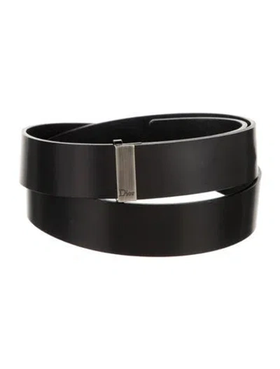 Pre-owned Dior Leather Belt Kit In Black
