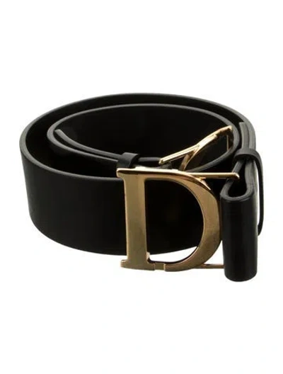 Pre-owned Dior Leather Belt Kit In Black