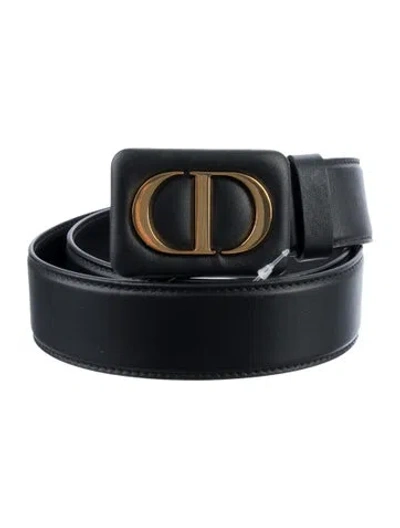 Pre-owned Dior Leather Belt Kit In Black