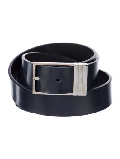 Pre-owned Dior Leather Belt Kit In Blue