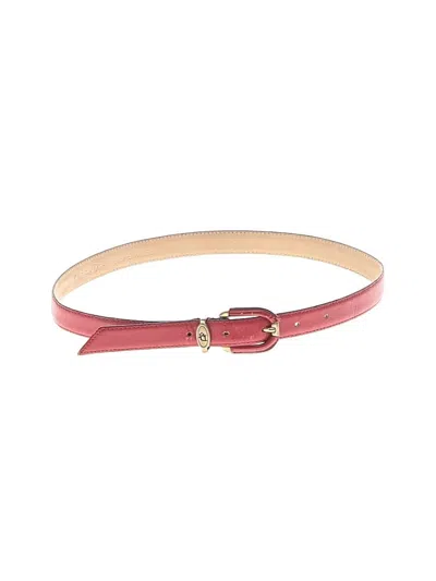 Pre-owned Dior Leather Belt In Red