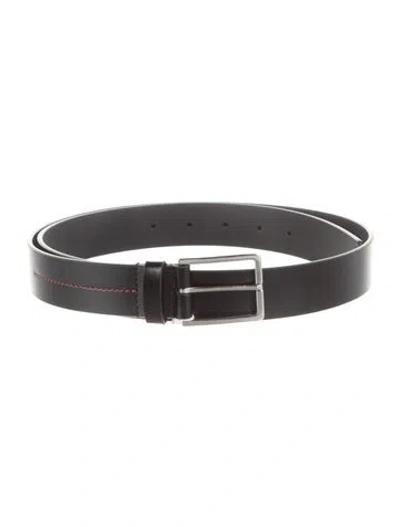 Pre-owned Dior Leather Belt W/ Tags In Black