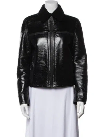 Pre-owned Dior Leather Biker Jacket In Black