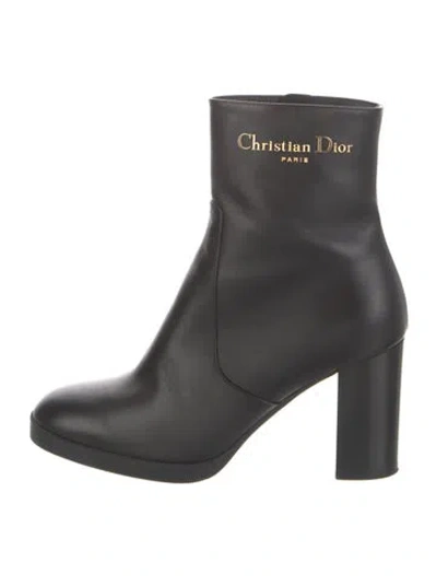 Pre-owned Dior Leather Boots In Black